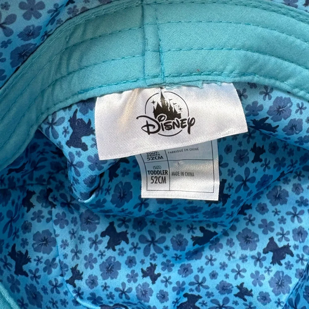 Disney Parks Toddler Blue Stitch Bucket Hat With Ears Travel Disneyworld Fun